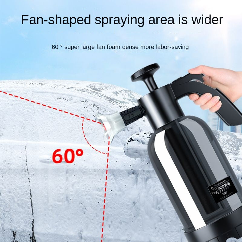 2L Hand Pump Foam Sprayer – 3 Nozzle Car Wash & Window Cleaning Bottle