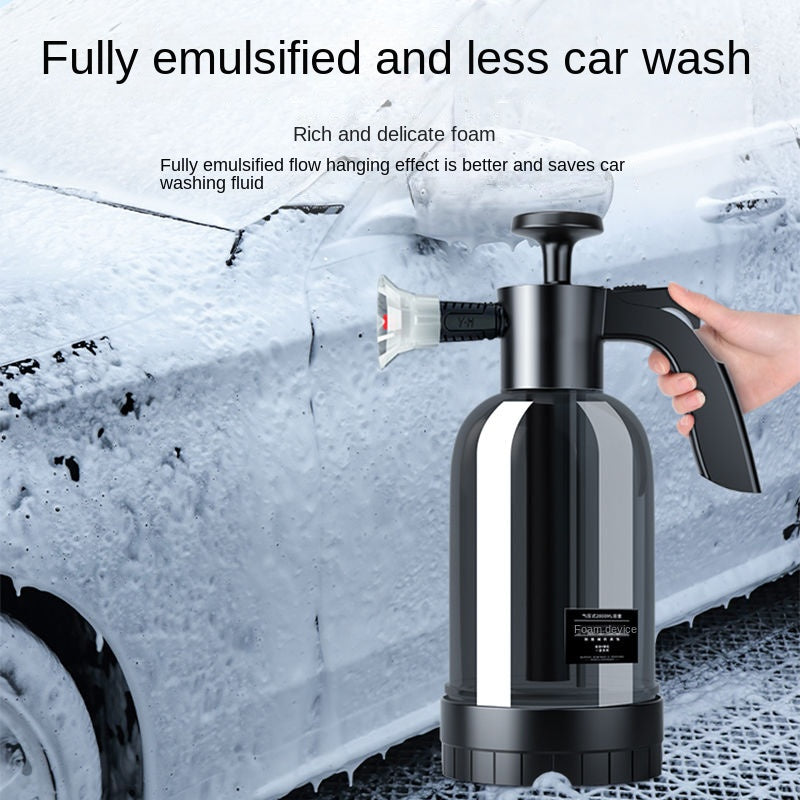 2L Hand Pump Foam Sprayer – 3 Nozzle Car Wash & Window Cleaning Bottle