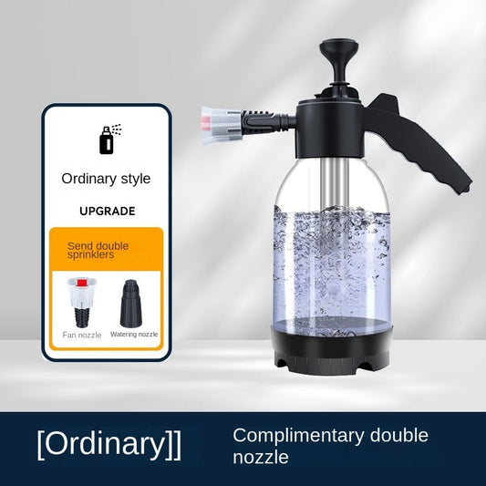 2L Hand Pump Foam Sprayer – 3 Nozzle Car Wash & Window Cleaning Bottle